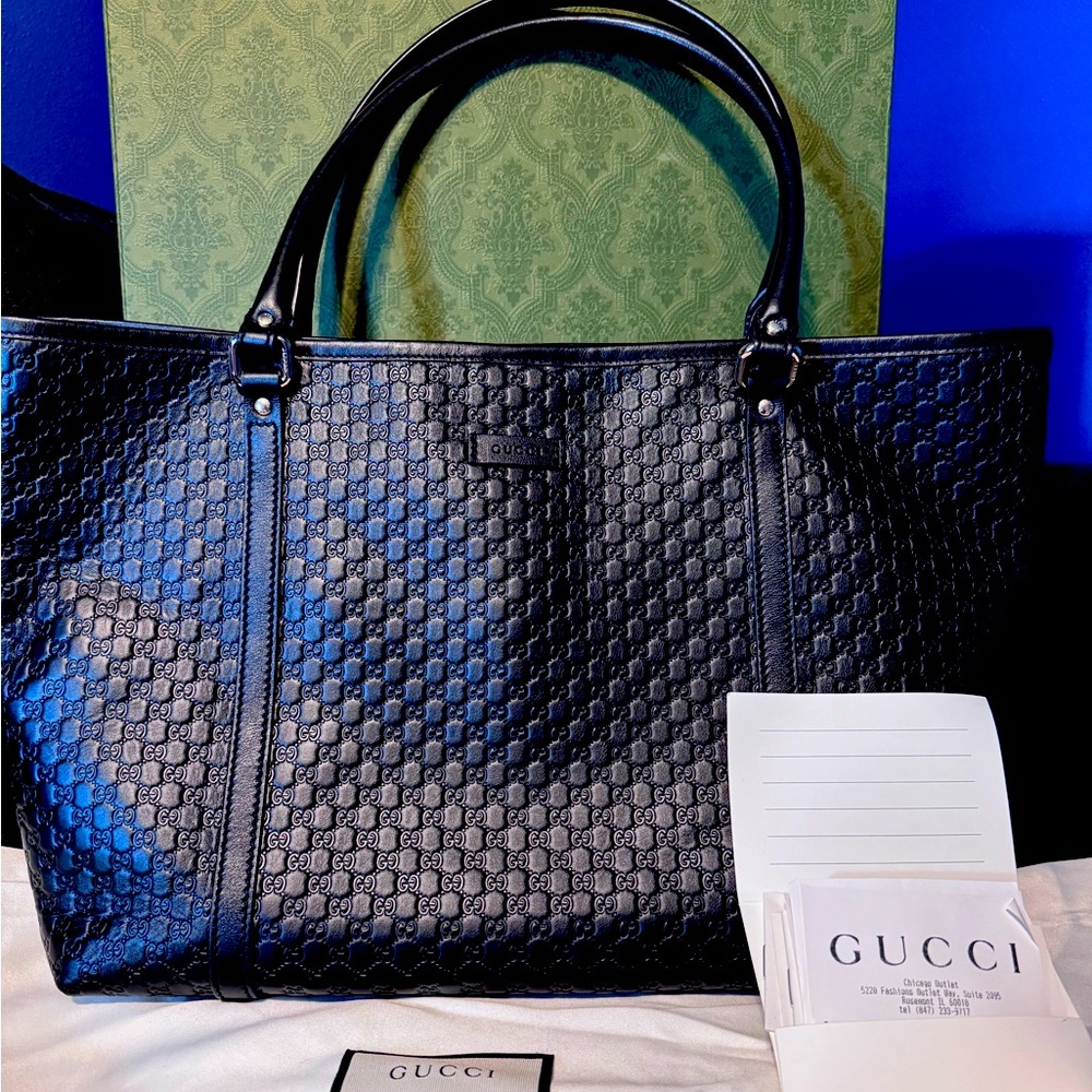 100% Authentic Gucci Guccissima tote bag